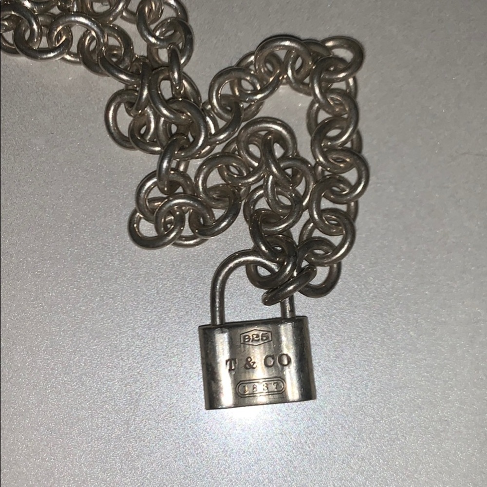 Tiffany lock pendant necklace
